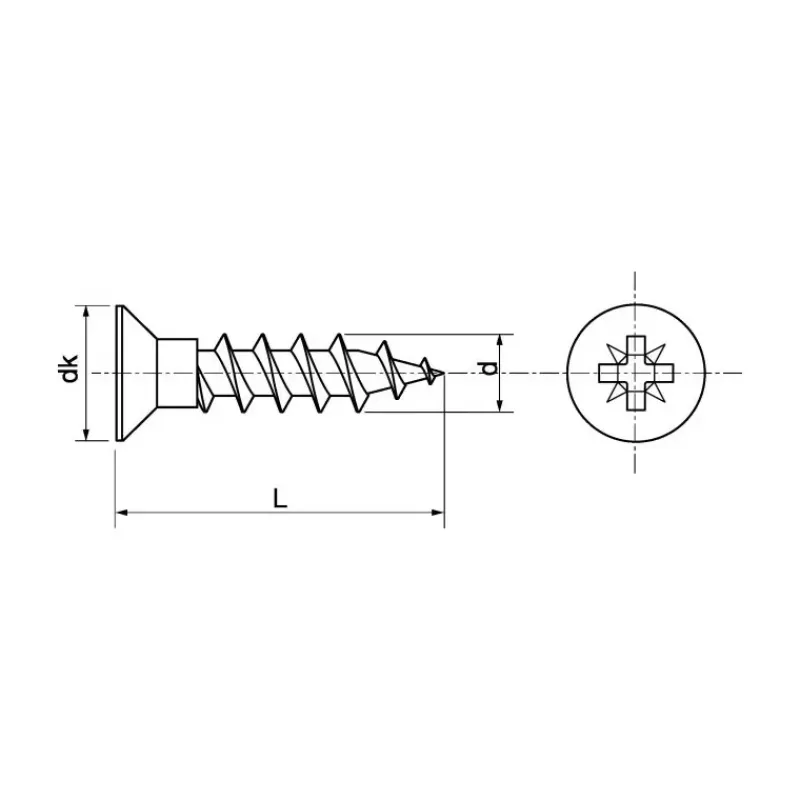 Vis bois / agglo inox A4 T.F | ø 4 mm*Marinox Outlet