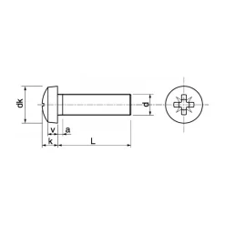 Vis métaux + écrou inox A4 T.C Pozi | ø 3 mm*Marinox Discount