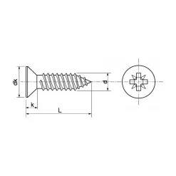 New Vis tôle inox A4 T.F Pozi | ø 3,5 mm Visseries·Vis À Tôle|Visserie·Vis Tôle