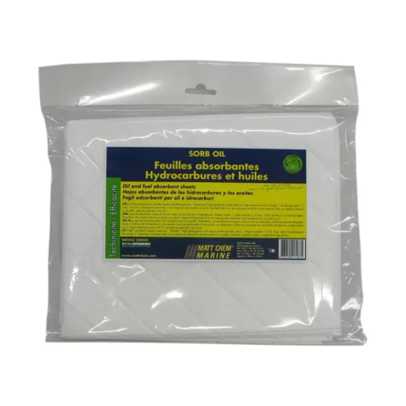 MATT CHEM Sorb-Oil feuilles absorbantes huile*Matt Chem Marine Clearance