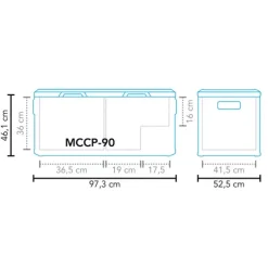 Hot Cool Box MCCP-90 AC/DC Dual Zone Le Froid Au Camping·Glacière Électrique|Glacière·Glacière À Compression