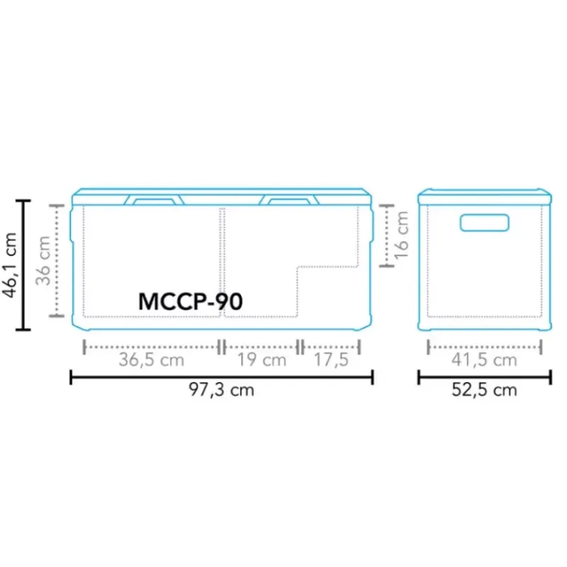 Hot Cool Box MCCP-90 AC/DC Dual Zone Le Froid Au Camping·Glacière Électrique|Glacière·Glacière À Compression