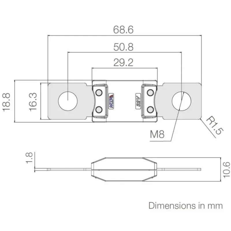 Hot Fusible megaVAL 100 à 500A Distribution & Protection·Fusible, Relais Et Disjoncteur Dc|Distribution & Protection·Disjoncteur Et Fusible Dc
