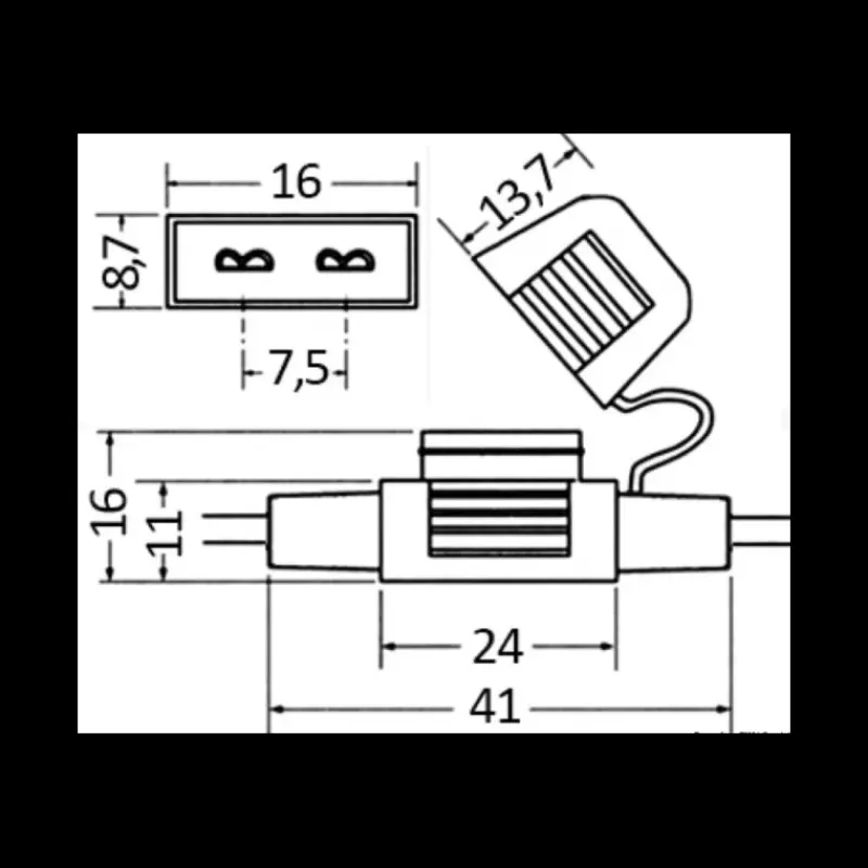 Porte fusible enfichable étanche | miniVAL*MTA