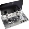 NAVY LOAD Réchaud inox 2 feux | à couvercle | 530 x 326 mm*NavyLoad