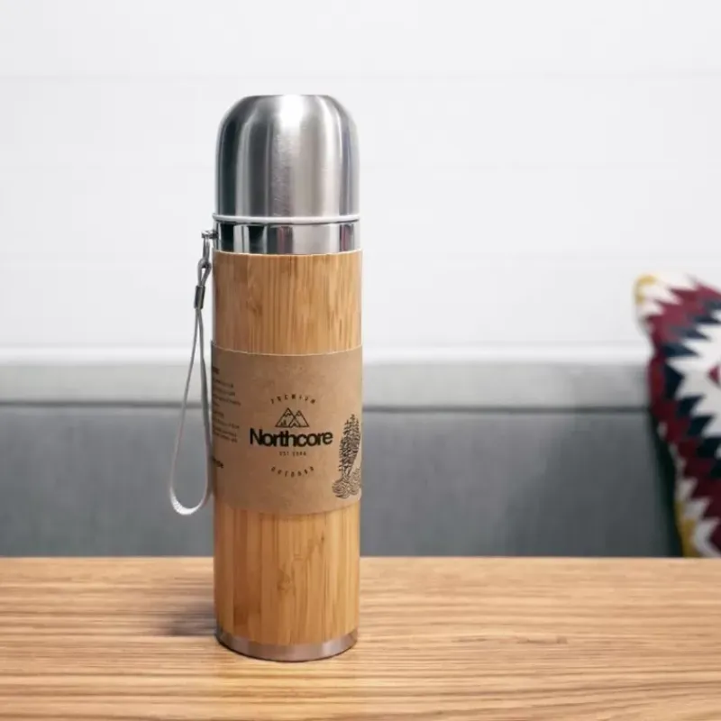 Thermos® bambou en acier 360 ml avec mug*Northcore Sale