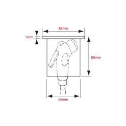 Boitier rond pour douchette avec porte*Nuova Rade New