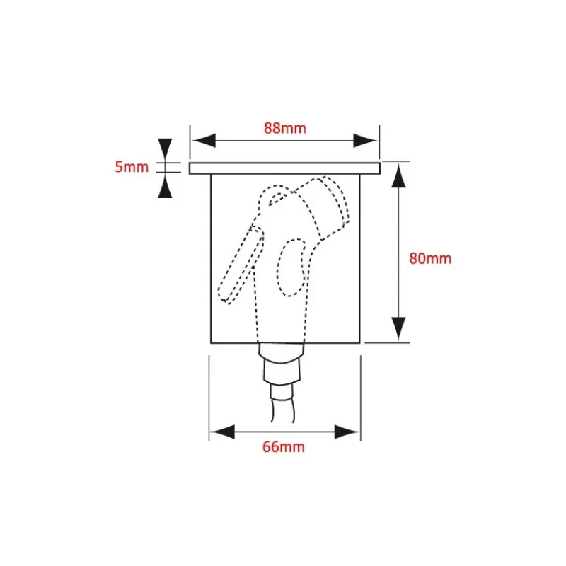 Boitier rond pour douchette avec porte*Nuova Rade New