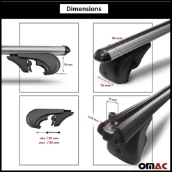 Barres de toit Boldbar Ford Custom 1*OMAC Best