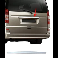 Couvre éclairage de plaque hayon inox MB Vito W639*OMAC Discount
