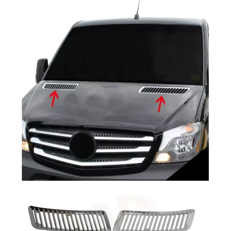 Best Grille capot moteur Inox MB Sprinter Sprinter 2 et Crafter 1 Mercedes Sprinter|Accessoire Extérieur·Moulure & Protection Carrosserie