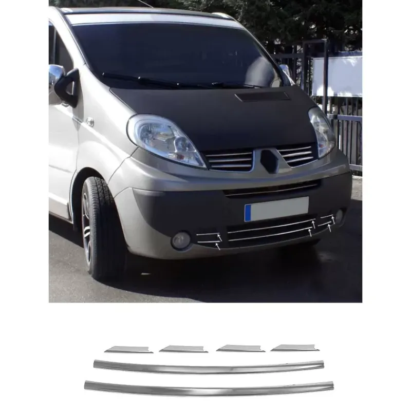 Moulure de pare-choc AV Inox Trafic 2*OMAC Clearance