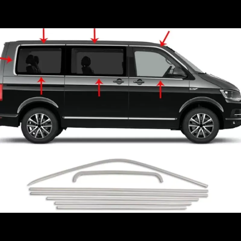 Clearance Moulure de vitre inox VW T6 Vw T5 / T6|Accessoire Extérieur·Moulure & Protection Carrosserie