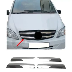 Moulure grille de calandre Inox MB Vito W639 phase 2*OMAC Hot