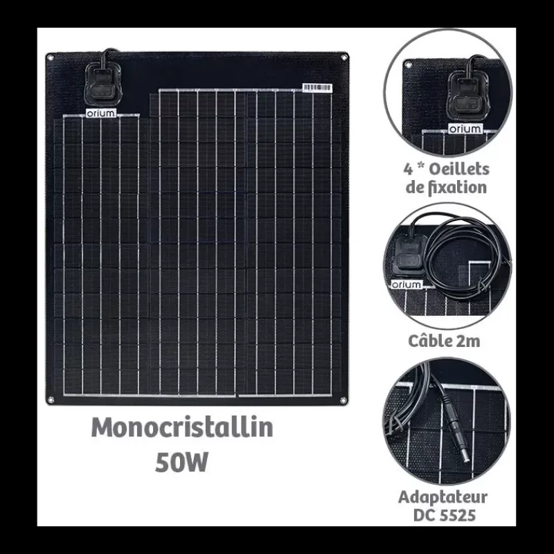 Panneau solaire Flexible 50 W*Orium