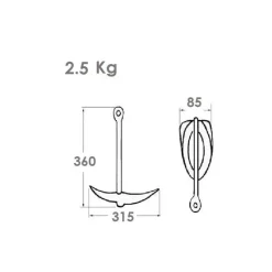 Discount Ancre grappin Accessoire Pêche|Mouillage, Ancre, Chaîne & Bouée·Ancre