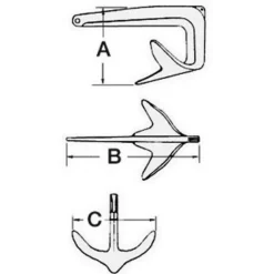 Best Ancre Trefoil pliable Mouillage, Ancre, Chaîne & Bouée·Ancre