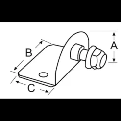 Hot Axe de fixation avec rotule 90° Ameublement & Quincaillerie Intérieure·Vérin & Compas|Quincaillerie Marine·Compas & Vérin