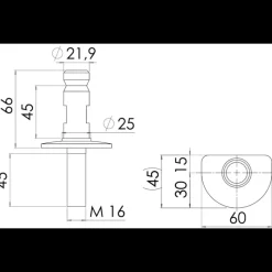 New Base de chandelier 60 x 45 mm Accastillage De Pont·Chandelier, Balcon, Accessoire Et Pied De Chandelier