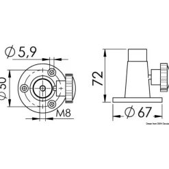 Base pour spot & projecteur*Osculati Discount