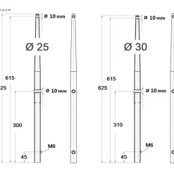 Chandelier 625 pour embase mâle*Osculati Clearance