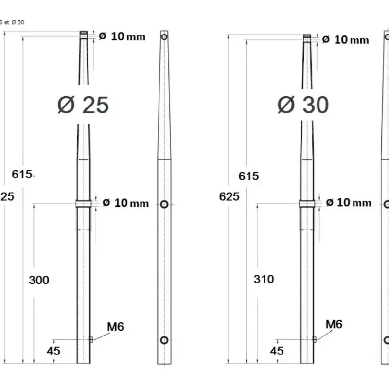 Chandelier 625 pour embase mâle*Osculati Clearance