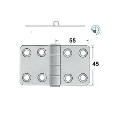 Hot Charnière inox 2.5 mm Ameublement & Quincaillerie Intérieure·Charnière De Porte & Meuble|Quincaillerie Marine·Charnière De Coffre, Porte & Meuble