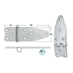 Hot Charnière inox 129 x 40 x 2 mm Ameublement & Quincaillerie Intérieure·Charnière De Porte & Meuble|Quincaillerie Marine·Charnière De Coffre, Porte & Meuble