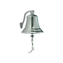 Cloche laiton chromé 150 mm Décoration Marine·Laiton & Bois