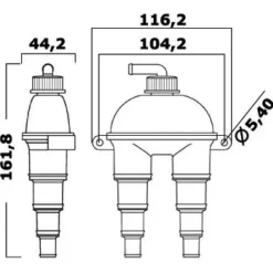 Coude anti-syphon à valve*Osculati Sale