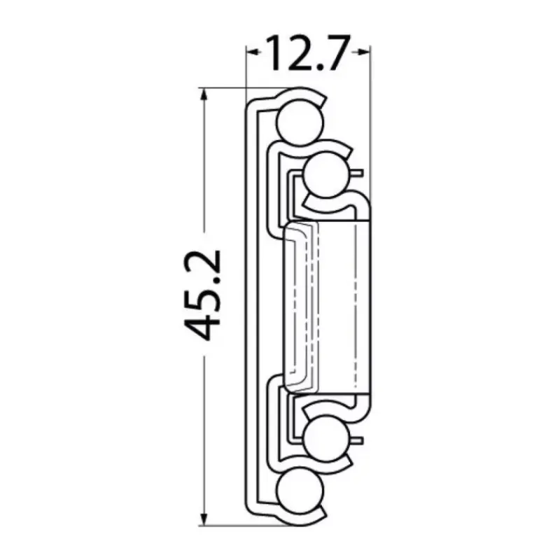 Coulisse inox fermeture freinée*Osculati Best