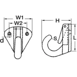 Online Crochet inox sur platine Ameublement & Quincaillerie Intérieure·Patère & Crochet|Quincaillerie Marine·Crochet & Patère