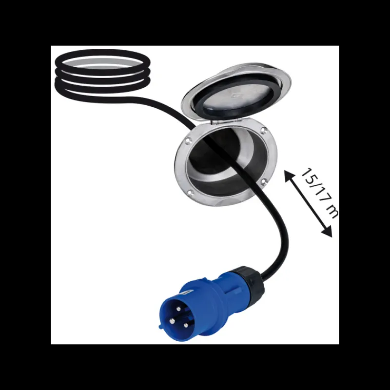 Online Cruiser | Câble d'alimentation 230 sur enrouleur INOX Distribution & Protection·Socle Et Prise Carrosserie|Distribution & Protection·Prise De Quai