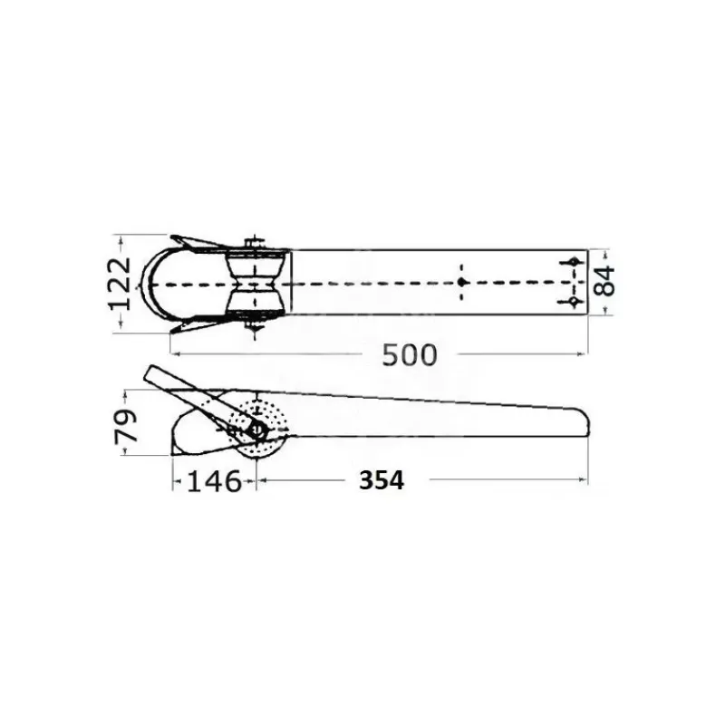 Discount Davier inox long Mouillage, Ancre, Chaîne & Bouée·Davier & Écubier