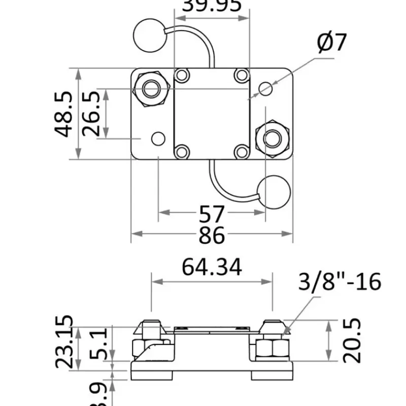 Sale Disjoncteur 60 à 250A réarmement automatique Distribution & Protection·Fusible, Relais Et Disjoncteur Dc|Distribution & Protection·Disjoncteur Et Fusible Dc