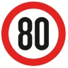 Clearance Disque vitesse autocollant homologué 80 km/h Attelage & Matériel Remorque·Signalisation, Feux De Remorque & Caravane