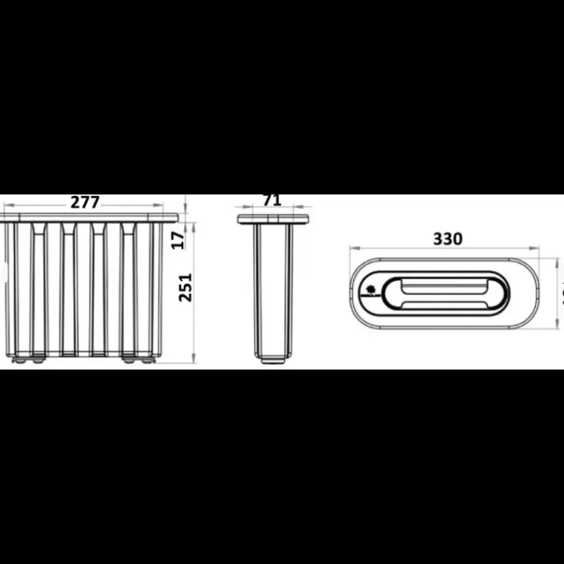 Echelle d'urgence encastrée de secours ISO 15085*Osculati