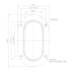 Clearance Ecubier inox | 241 x 146 mm Mouillage, Ancre, Chaîne & Bouée·Davier & Écubier
