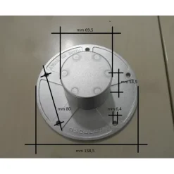 New Embase anodisé robuste pour pied 60 mm Table & Pied·Pied De Table|Equipement Intérieur·Système Pour Table Amovible