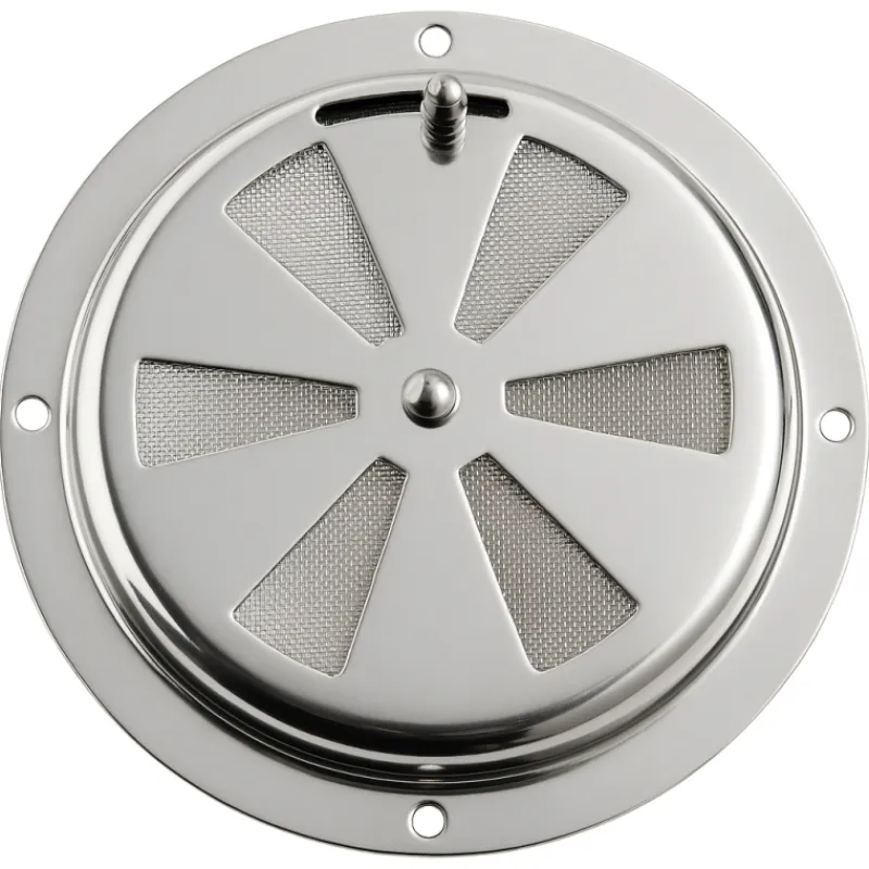 Outlet Grille Inox à fermeture ø 102 ou 127 mm | avec ou sans moustiquaire Grille & Aération·Grille D'Aération|Hublot & Aération·Grille D'Aération