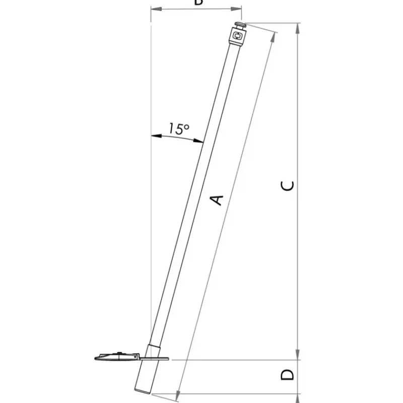 Hampe flexible pour taud | fibre de verre et carbone Confort Extérieur - Cockpit·Accessoires Bimini & Taud De Soleil
