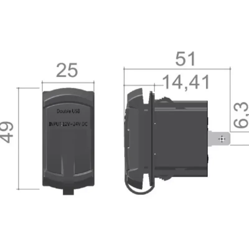 Interrupteur USB-2,4 & USB-C*Osculati Best