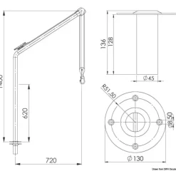 Best Kit 2 bossoirs inox 120 Kg Equipement De Pont·Mât De Charge & Bossoir