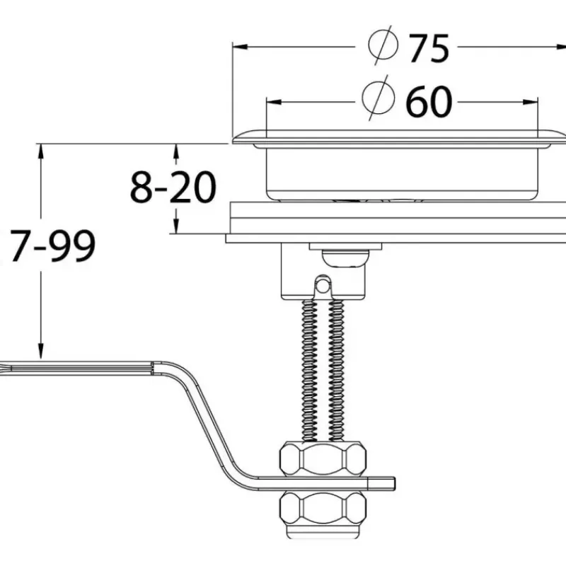 Lève-plancher Cam Latch*Osculati Clearance