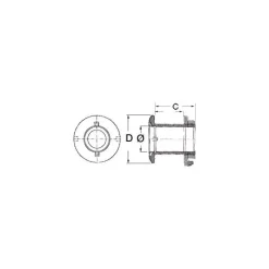 Passe-coque Inox filetage mâle Plomberie·Passe-Cloison & Grand Épaulement|Plomberie·Passe Coque & Passe Cloison