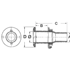 Passe-coque laiton chromé 15 mm*Osculati Hot