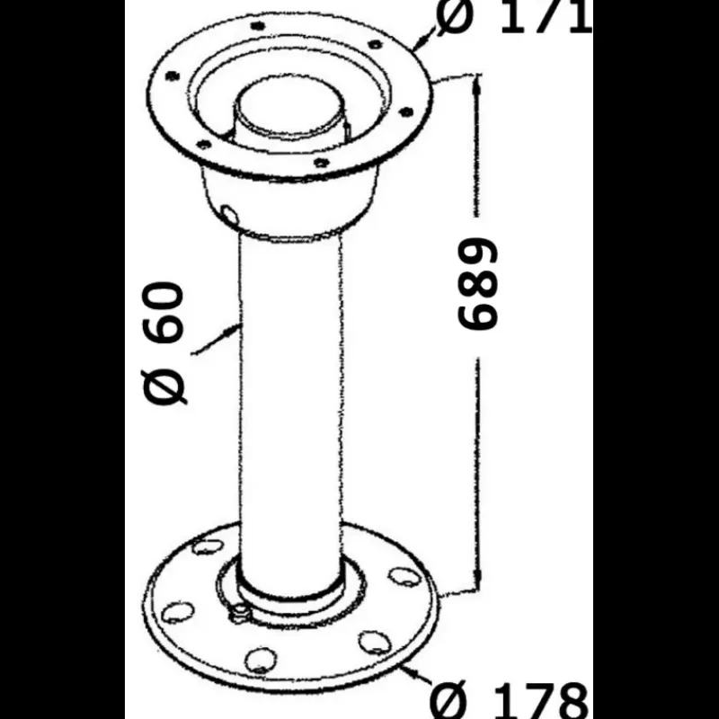 Pied table Tread Lock | 685 mm*Osculati Hot