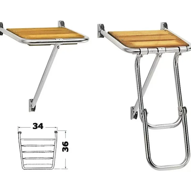 Hot Plateforme compacte Iroko Échelle, Plateforme & Delphinière·Plateforme