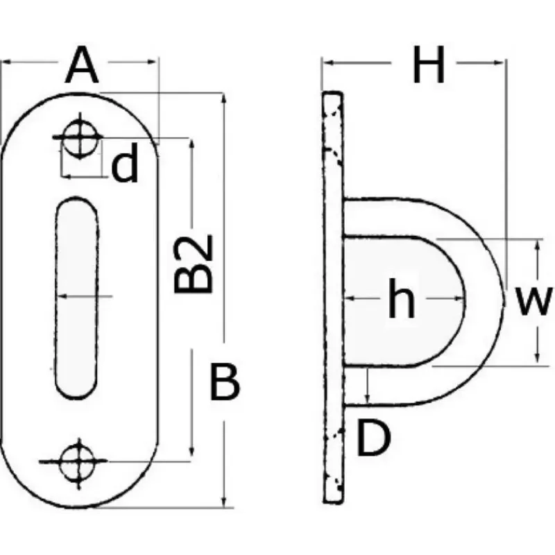 Pontet Inox base plate*Osculati Sale