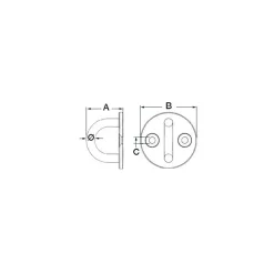 Outlet Pontet inox platine ronde Manille & Petit Accastillage·Cadène & Pontet